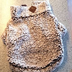 Small sherpa half zip for dog